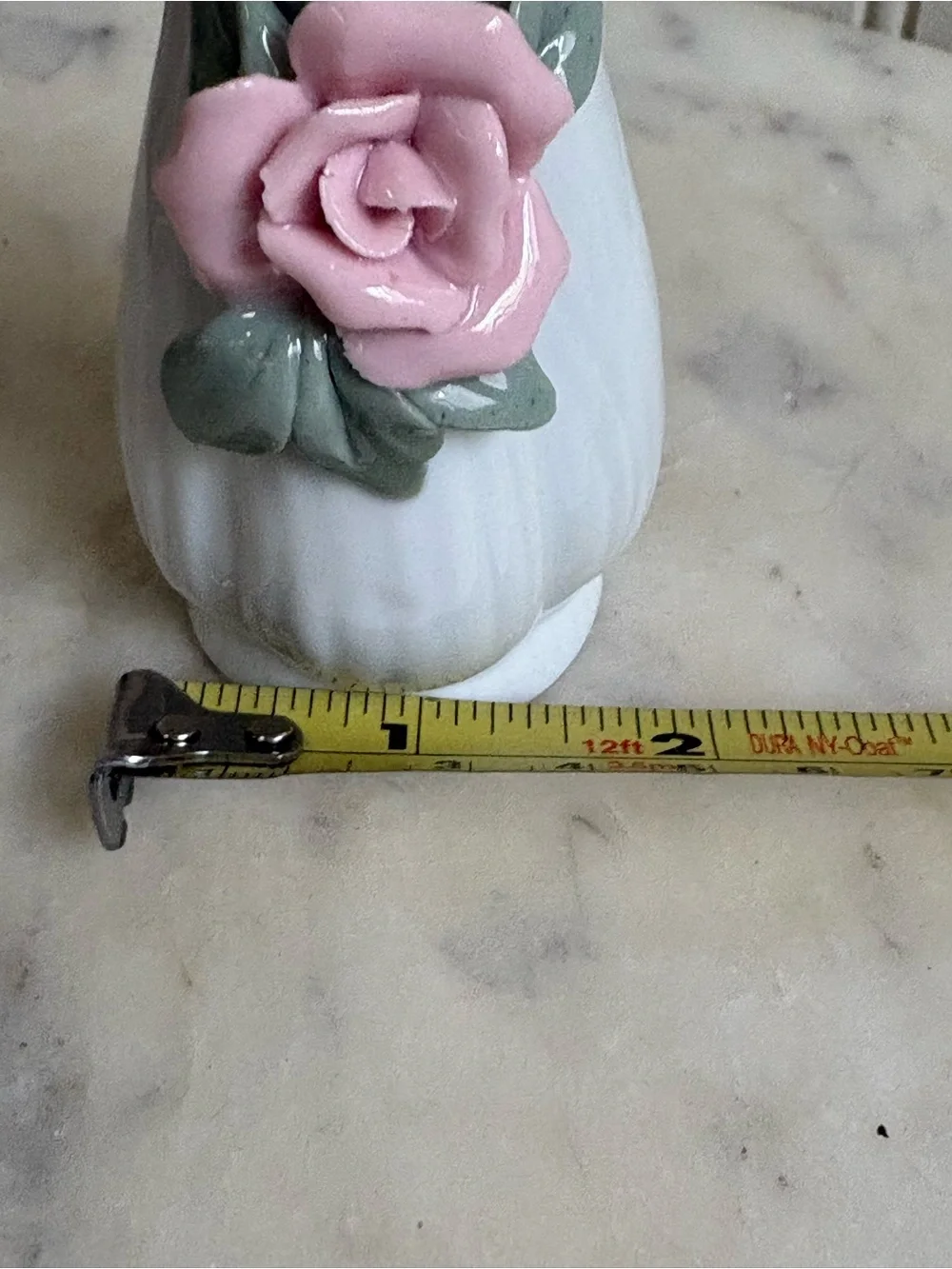 Vintage Porcelain Rose Bud Vase VTG Grandmacore Traditional Cottagecore Flowers